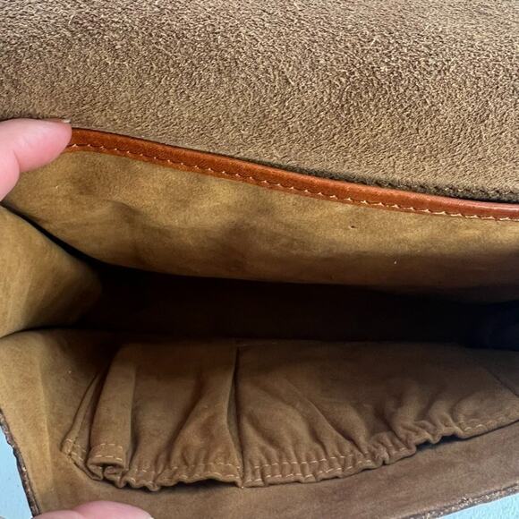 Patricia Nash Crossbody Bag Cognac Embossed Hand Tooled Leather Zip Pockets - Picture 8 of 8